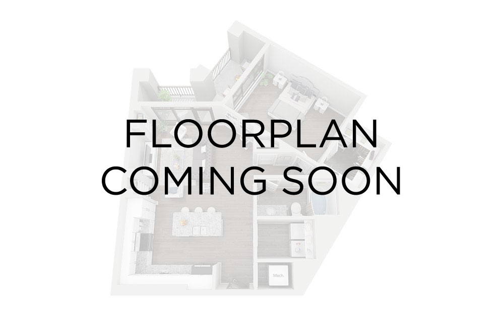 B4 - 2 bedroom floor plan layout with 2 bathrooms and 1300 square feet